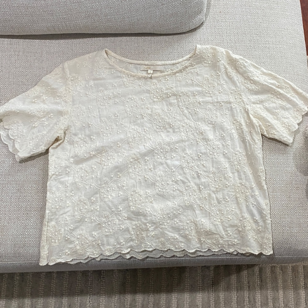 Maje Cream Lace Top (size 1)